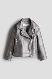 Letty Faux leather Jacket-Silver